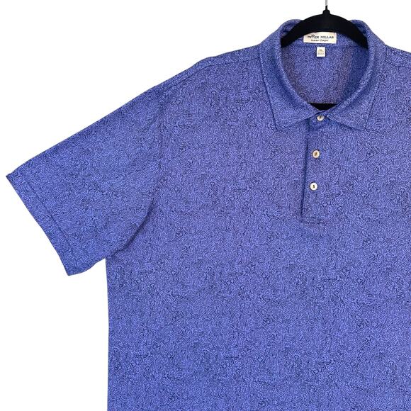 Peter Millar XL Mens Polo Shirt Jazz Greats Print Summer Comfort Dizzy Miles - Picture 3 of 12